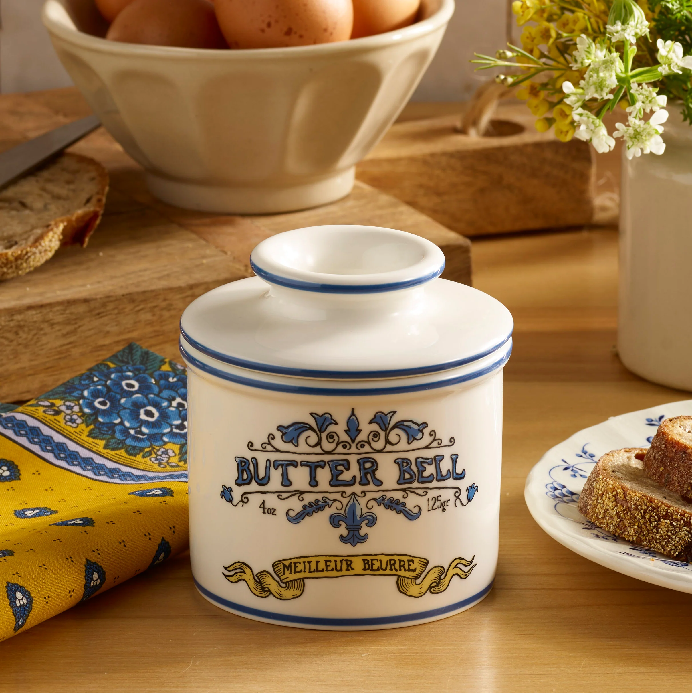 Art Nouveau Butter Bell Crock - French-Inspired Ceramic Butter Keeper - Image 6