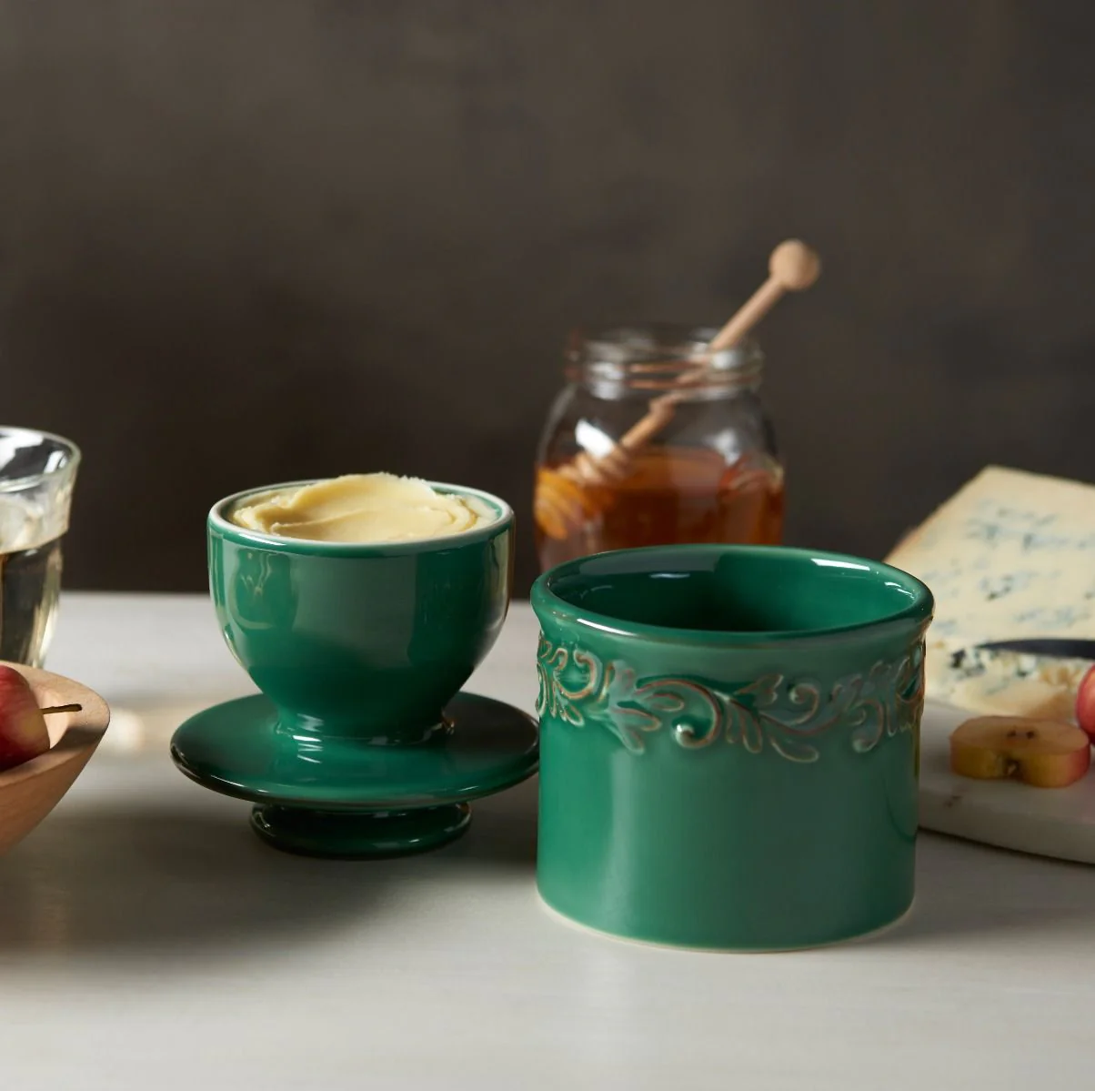 Emerald Green Antique Butter Bell Crock - Image 3