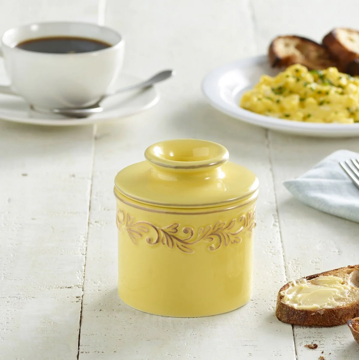 Goldenrod Antique Butter Bell Crock - Image 3