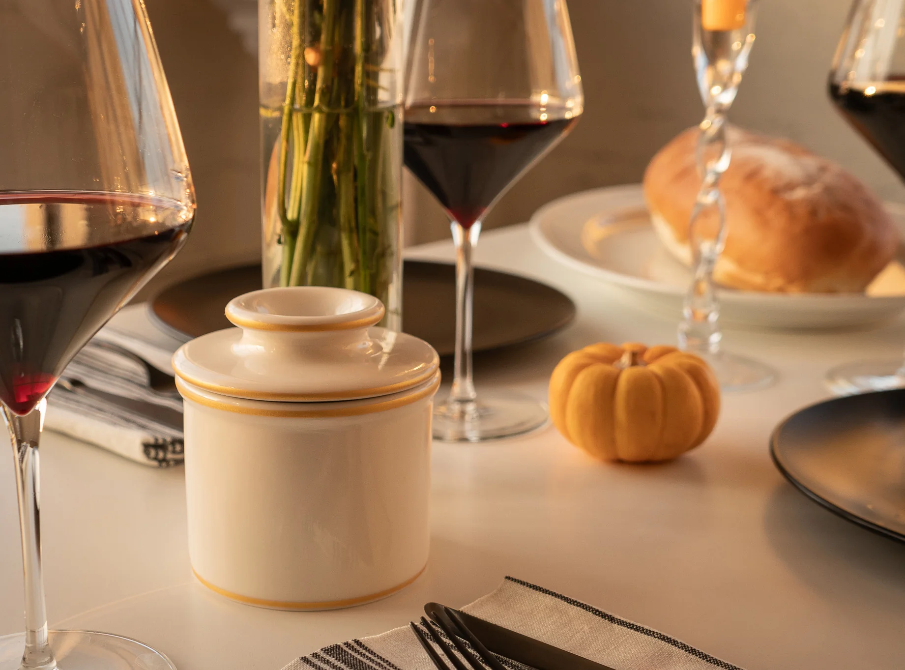 Le Bistro Butter Bell crock with Brushed Gold Trim - Limited Stock Available - Image 4