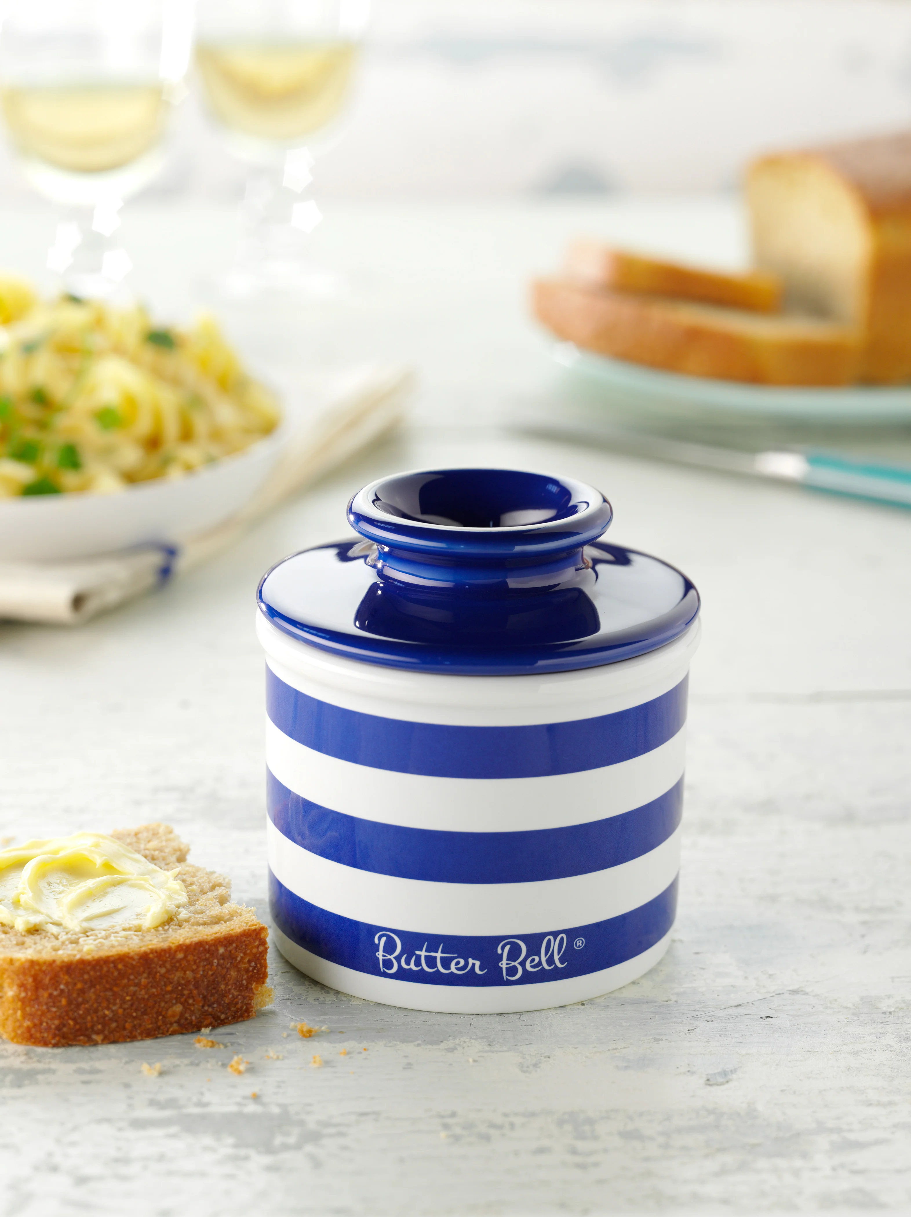 Nautical Blue Striped Butter Bell Crock - LIMITED STOCK AVAILABLE - Image 3