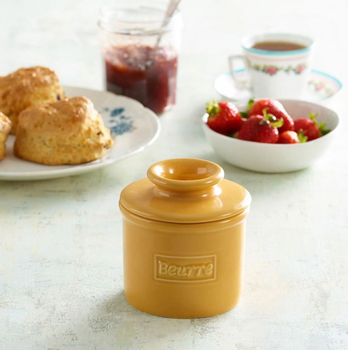 Golden Yellow Cafe Retro Butter Bell Crock - Image 3
