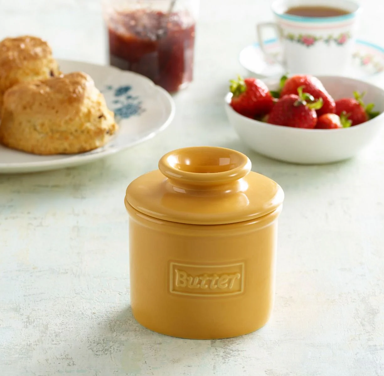 Golden Yellow Cafe Retro Butter Bell Crock - Image 4