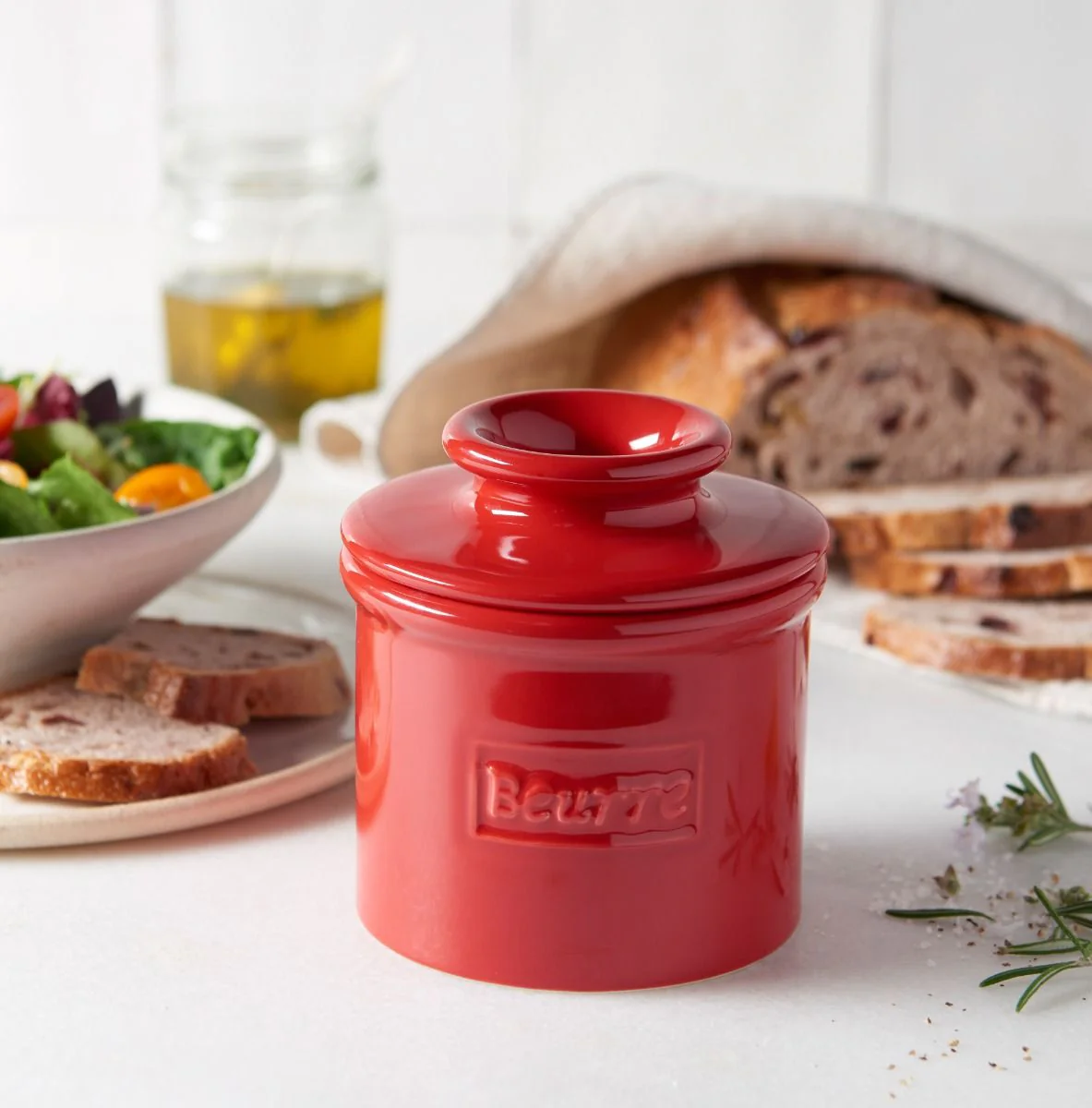 Maraschino Red Cafe Retro Butter Bell Crock - Image 3