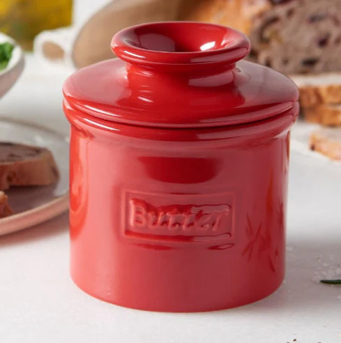 Maraschino Red Cafe Retro Butter Bell Crock - Image 5