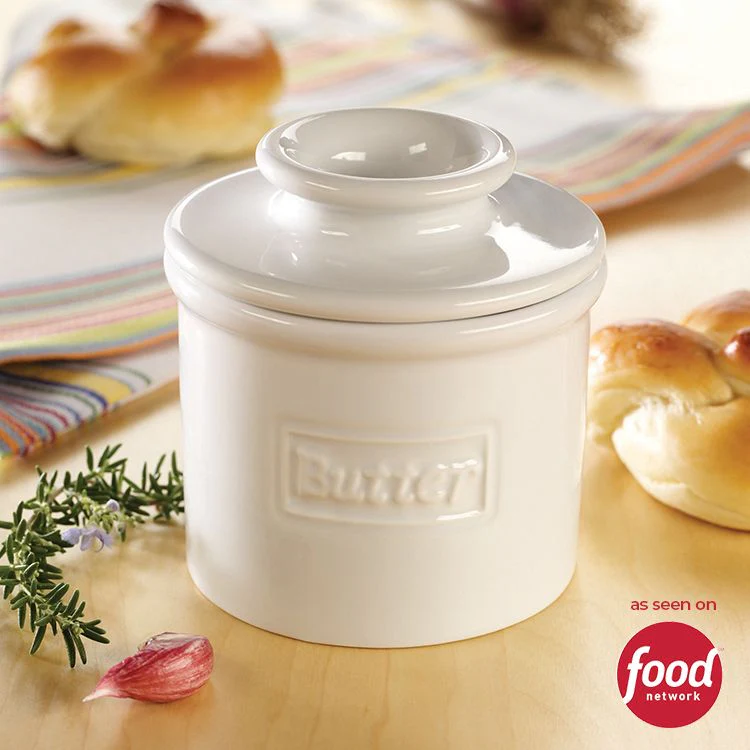 White Cafe Retro Butter Bell Crock - Image 3